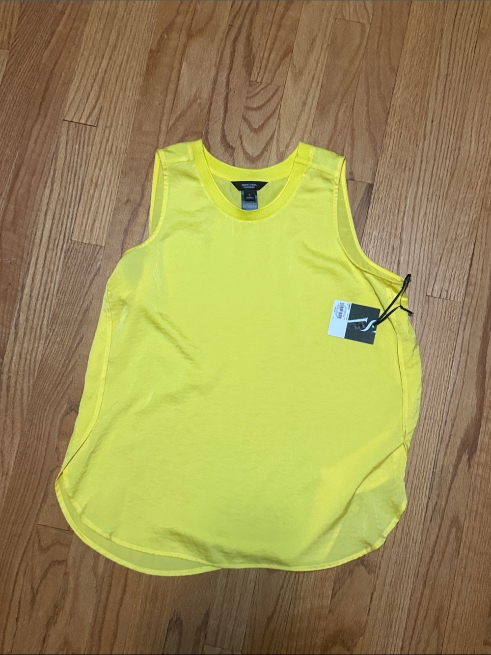 Simply Vera Vera Wang Yellow Scoop Neck Tank